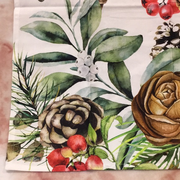Michel Design Works Winter Christmas Pine Botanical Floral Kitchen Towel NWT - Picture 4 of 16